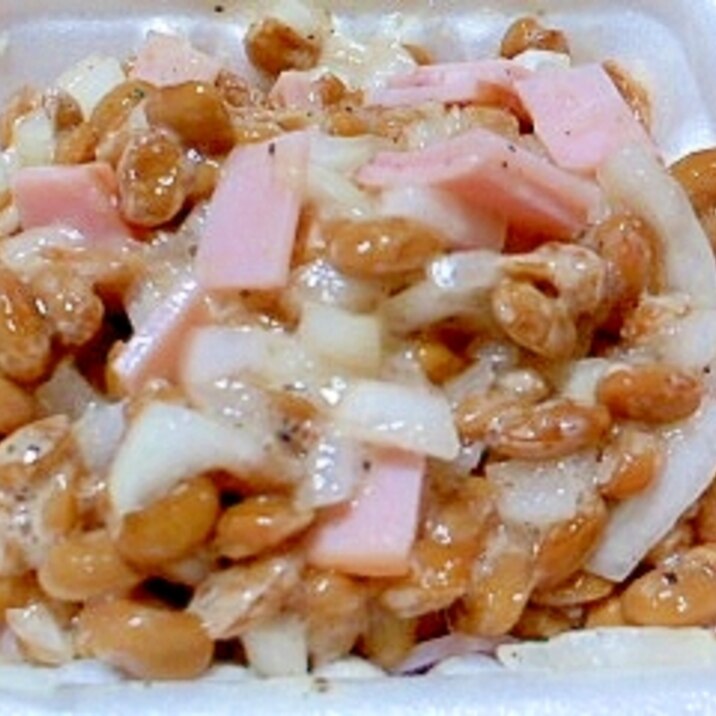 スライスハムと玉ねぎの納豆 レシピ 作り方 By イ シュリー 楽天レシピ